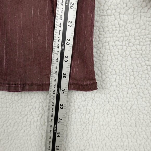 Apple Bottoms Jeans Womens 24 Red Burgundy Straight Stretch Lightweight Denim - Picture 9 of 11